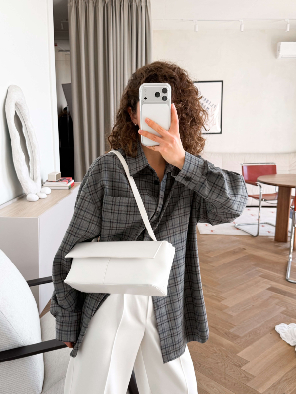 Клатч-багет МАДЛЕН білий LEMAN LM4871-2